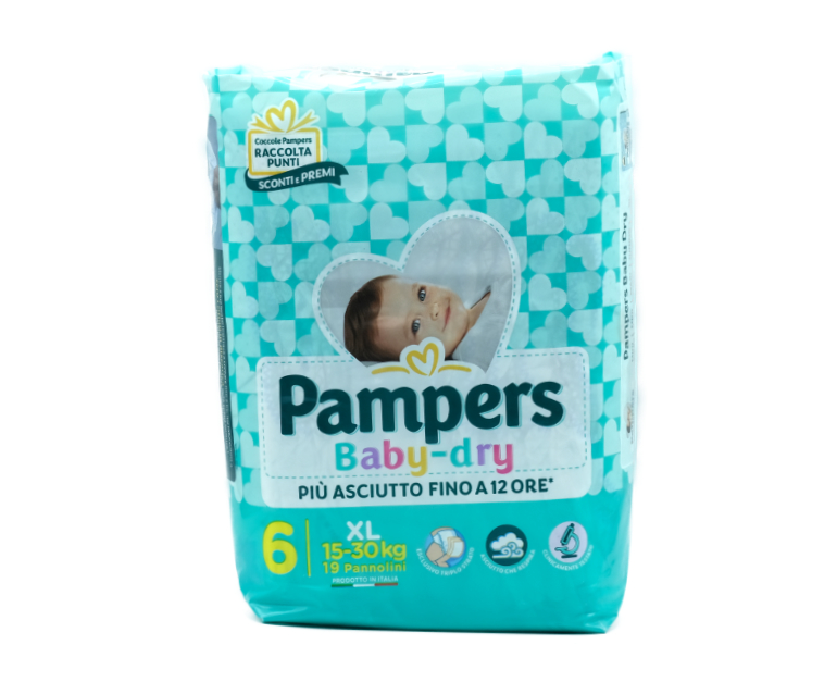 38 PAMPERS BABY DRY EXTRA LARGE