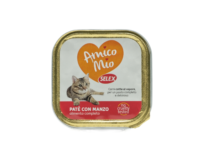 AMICO MIO GATTO PATE' MANZO SELEX