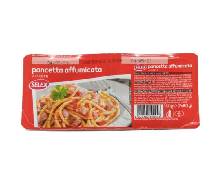 PANCETTA AFF. CUB. 2X80 SELEX