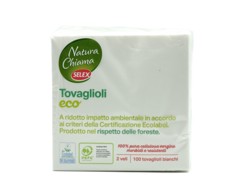 TOVAGLIOLI BIANCHI 2 VELI NATURA CHIAMA