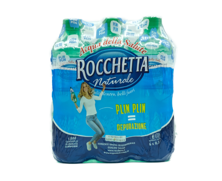 6 ACQUA ROCCHETTA NATURALE ML. - GodinaPiù: Supermercato, Ristorante e  Gastronomia