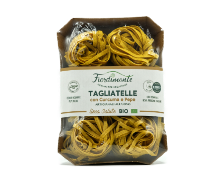 TAGLIATELLE CURCUMA E PEPE BIO FIORDIM.