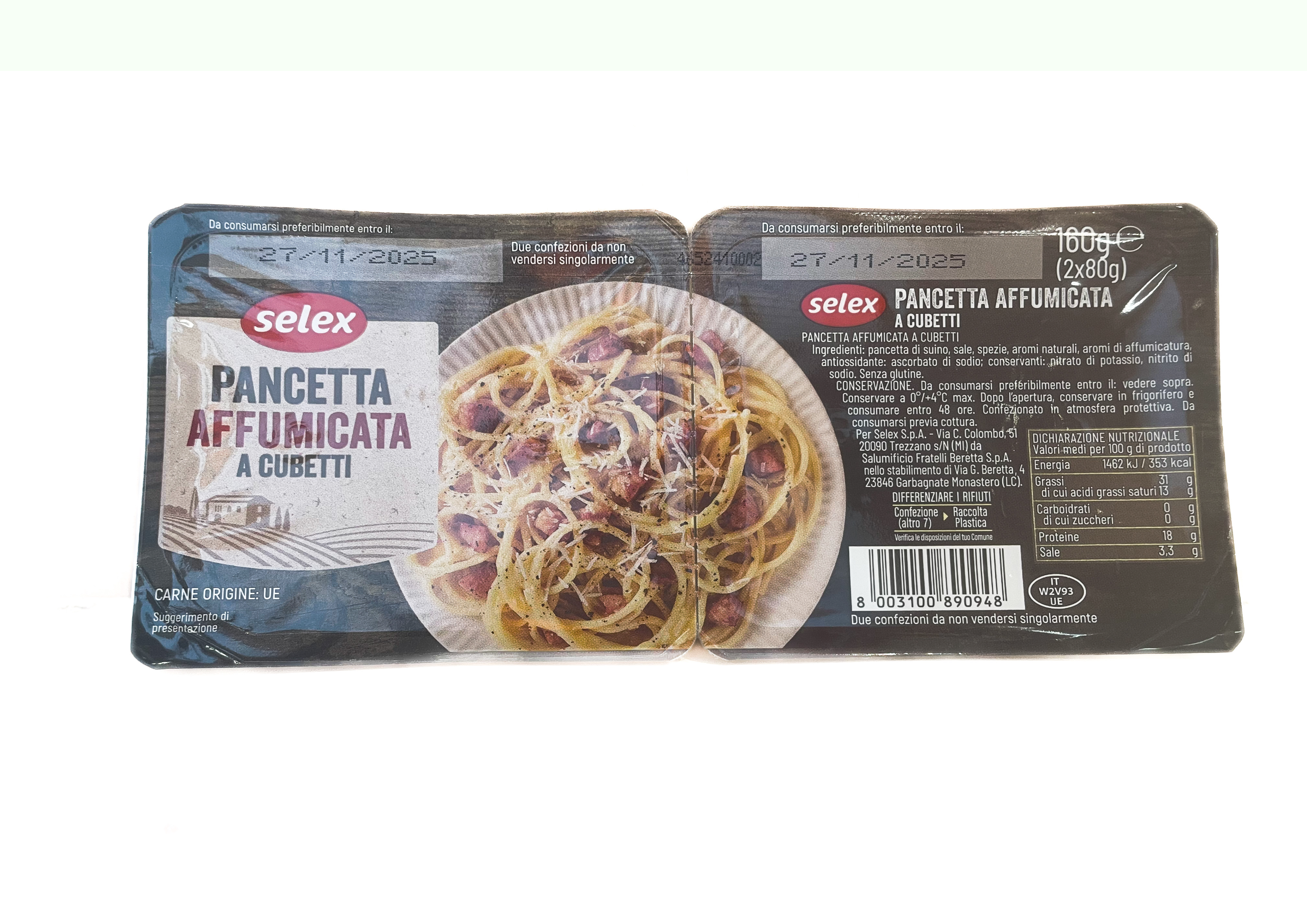 2 PANCETTA AFFUM. CUBETTI SELEX
