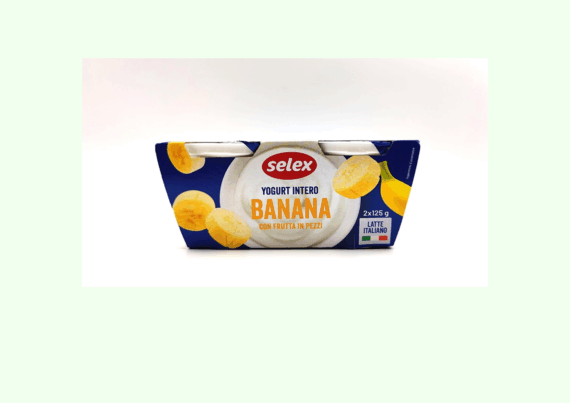 2 YOGURT SELEX INTERO BANANA