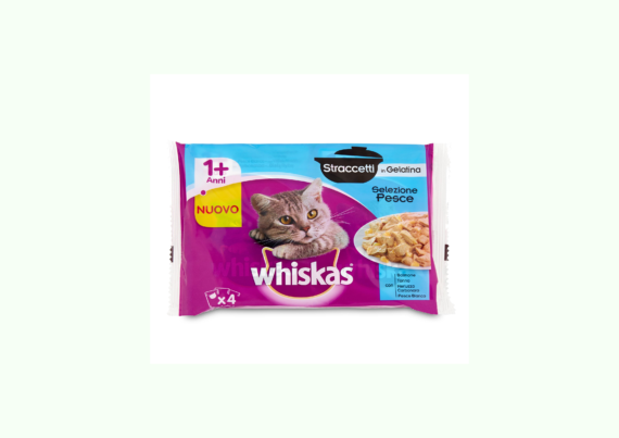 4 BST. WHISKAS STRACCETTI PESCE TENEREZZE