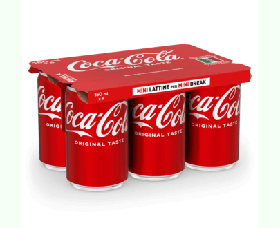 6 COCA COLA REG.LATT.MINI CAN.