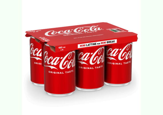 6 COCA COLA REG.LATT.MINI CAN.