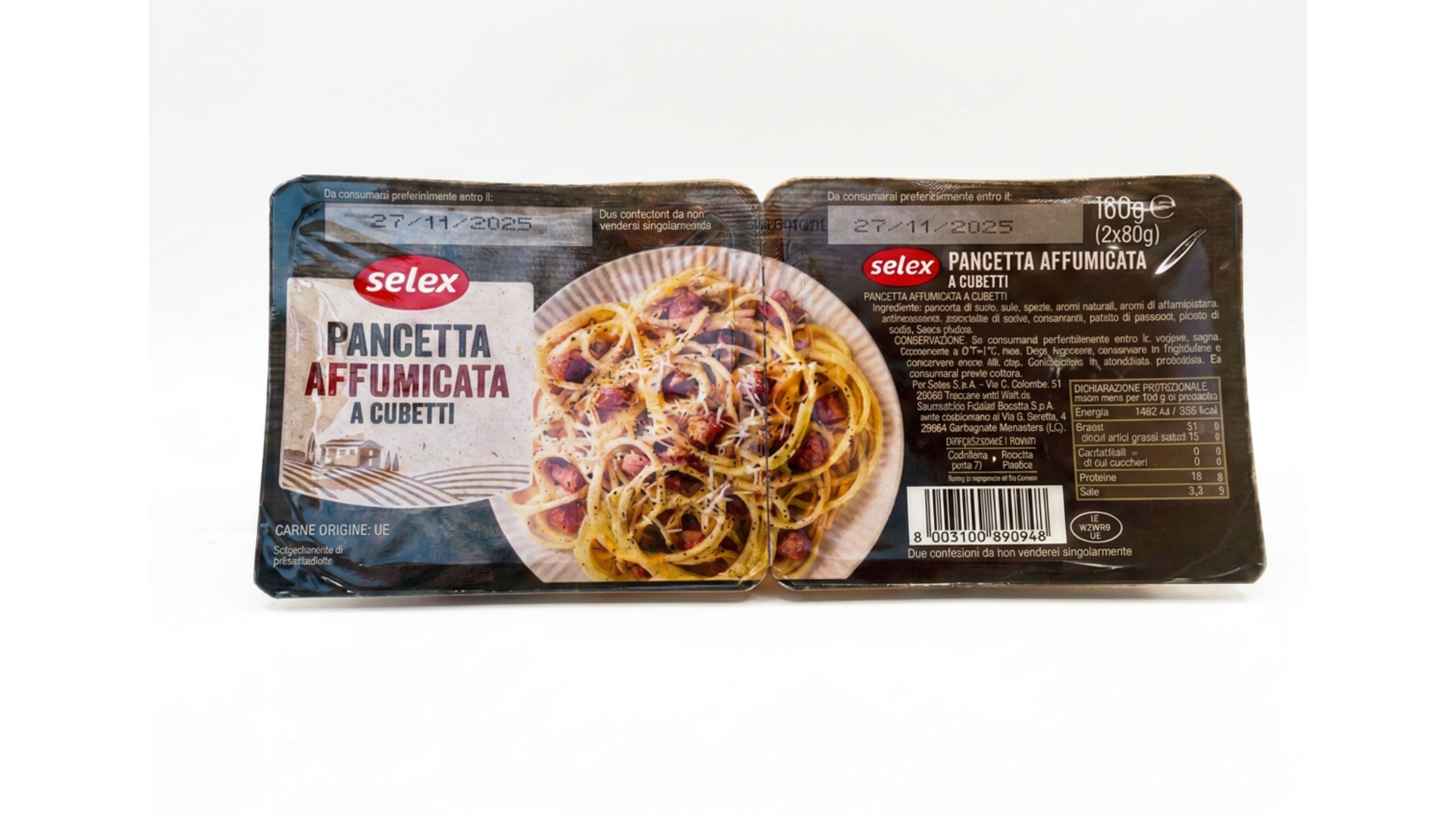 2 PANCETTA AFFUM. CUBETTI SELEX