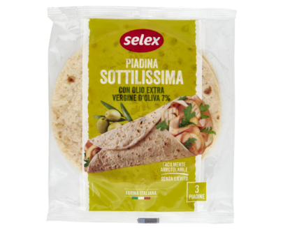3 PIADINA SFOGLIATA SELEX  OLIO EVO